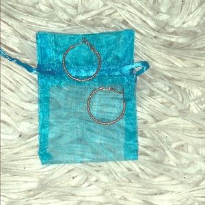 rose gold hoop earrings!!